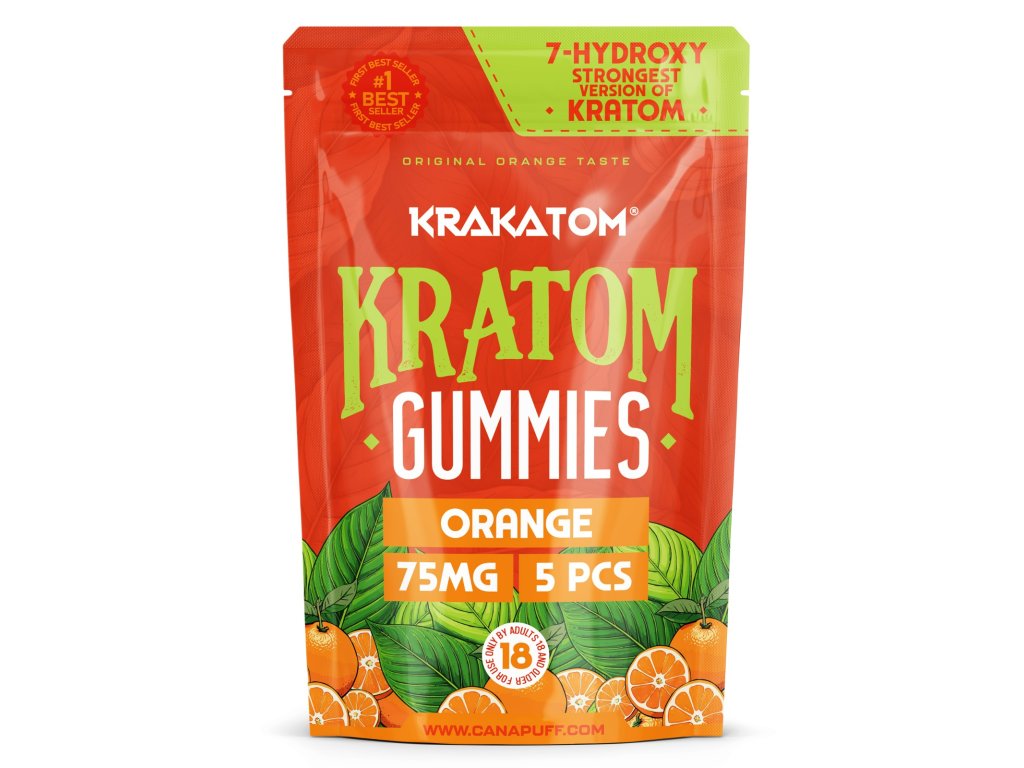 Canapuff - 7-Hydroxy Kratom Gummies - Orange 5 Stück