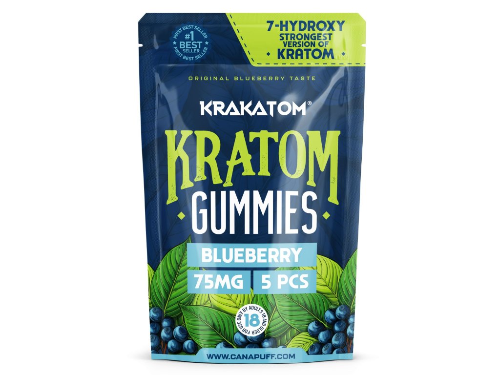 Canapuff - 7 - Hydroxy Kratom Gummies - Blueberry 5 Stück