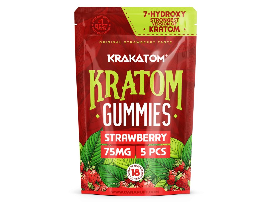HHC Shop24 Canapuff - 7 - Hydroxy Kratom Gummies - Strawberry 5 Stück Canapuff
