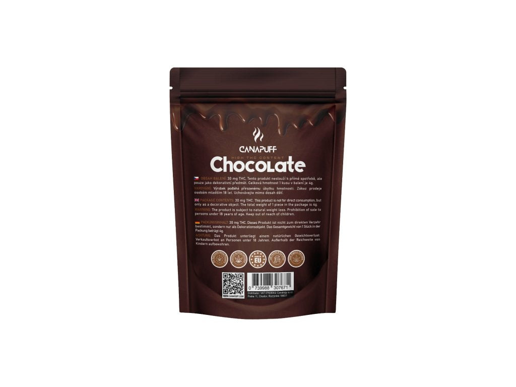 HHC Shop24 THC Chocolate - Bitter von Canapuff 5 Stück Canapuff